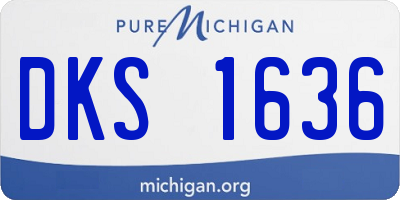 MI license plate DKS1636