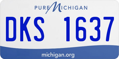 MI license plate DKS1637