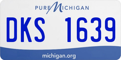 MI license plate DKS1639