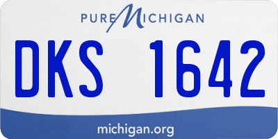 MI license plate DKS1642