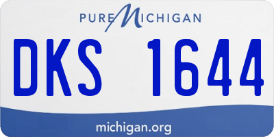 MI license plate DKS1644