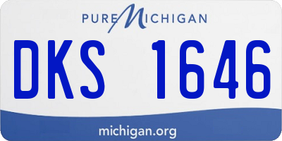 MI license plate DKS1646