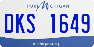 MI license plate DKS1649