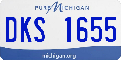 MI license plate DKS1655