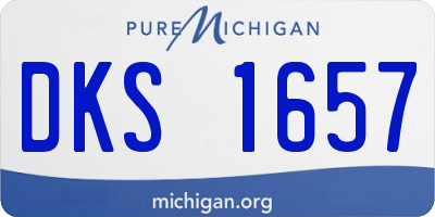 MI license plate DKS1657