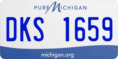 MI license plate DKS1659