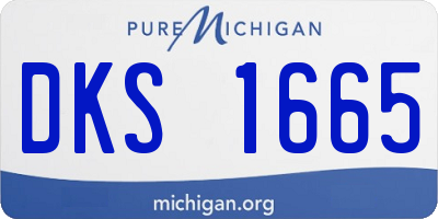 MI license plate DKS1665