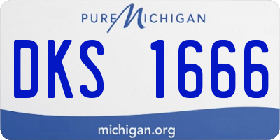 MI license plate DKS1666