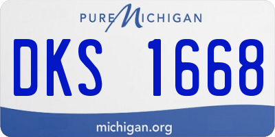 MI license plate DKS1668