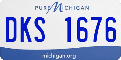 MI license plate DKS1676