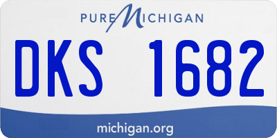 MI license plate DKS1682