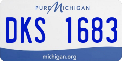 MI license plate DKS1683