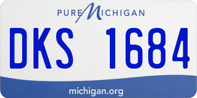 MI license plate DKS1684