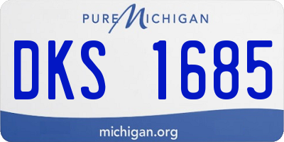 MI license plate DKS1685