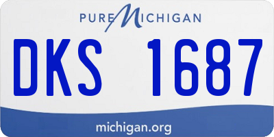 MI license plate DKS1687