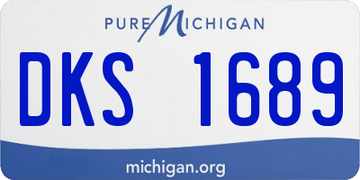 MI license plate DKS1689