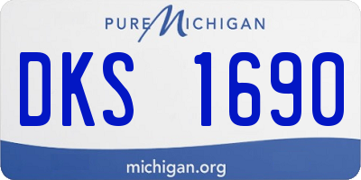 MI license plate DKS1690