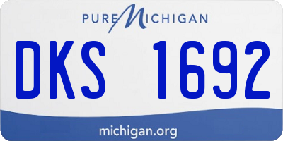 MI license plate DKS1692