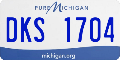MI license plate DKS1704