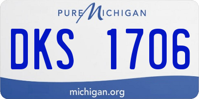 MI license plate DKS1706
