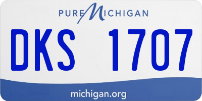 MI license plate DKS1707