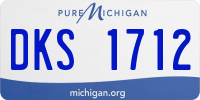 MI license plate DKS1712