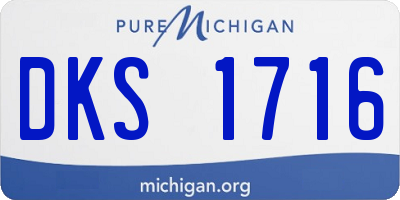 MI license plate DKS1716