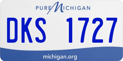 MI license plate DKS1727