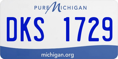 MI license plate DKS1729