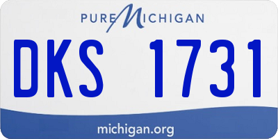 MI license plate DKS1731