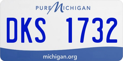 MI license plate DKS1732