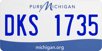 MI license plate DKS1735