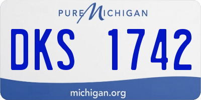 MI license plate DKS1742