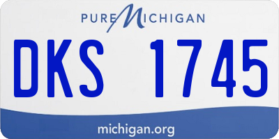 MI license plate DKS1745