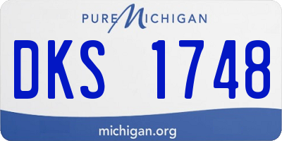 MI license plate DKS1748
