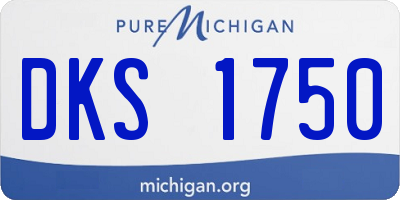MI license plate DKS1750