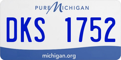 MI license plate DKS1752