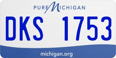 MI license plate DKS1753