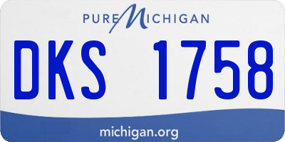 MI license plate DKS1758