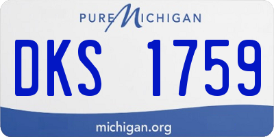 MI license plate DKS1759
