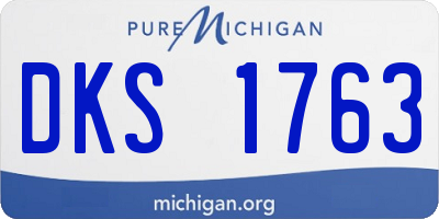 MI license plate DKS1763