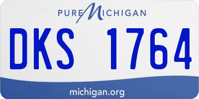 MI license plate DKS1764