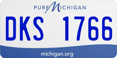MI license plate DKS1766