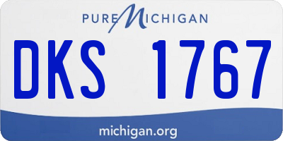 MI license plate DKS1767