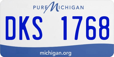 MI license plate DKS1768