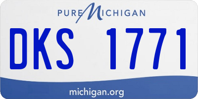 MI license plate DKS1771