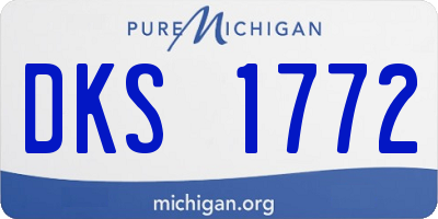 MI license plate DKS1772