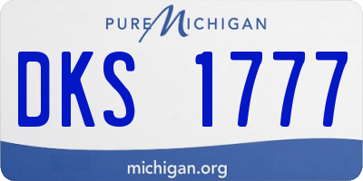 MI license plate DKS1777