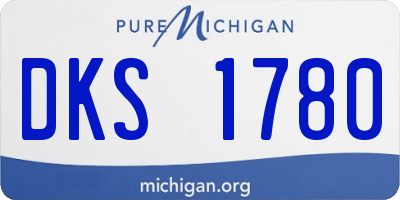 MI license plate DKS1780