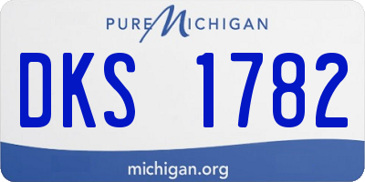 MI license plate DKS1782